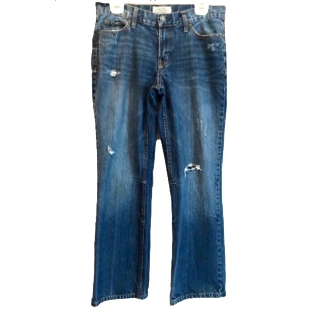 Aeropostale Benton Original Bootcut Jeans Distressed in Blue Denim Men’s 30/30